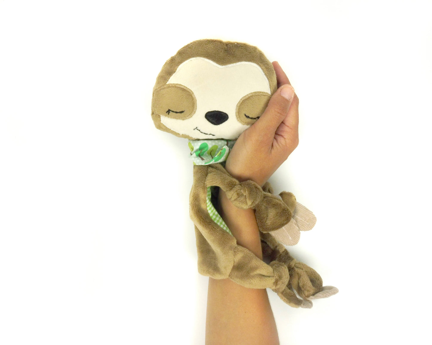 Schmusetuch Faultier zum selber nähen mit Nähanleitung und Schnittmuster für Babys und Kleinkinder