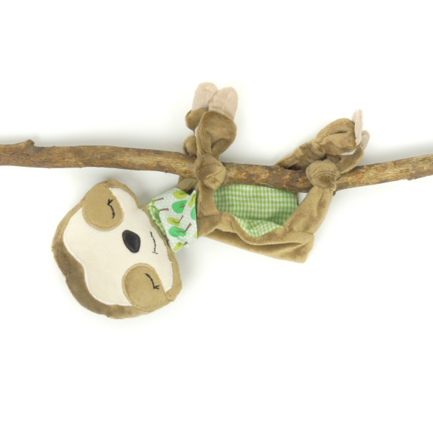 Schnuffeltuch Faultier zum selber nähen mit Nähanleitung und Schnittmuster für Babys und Kleinkinder