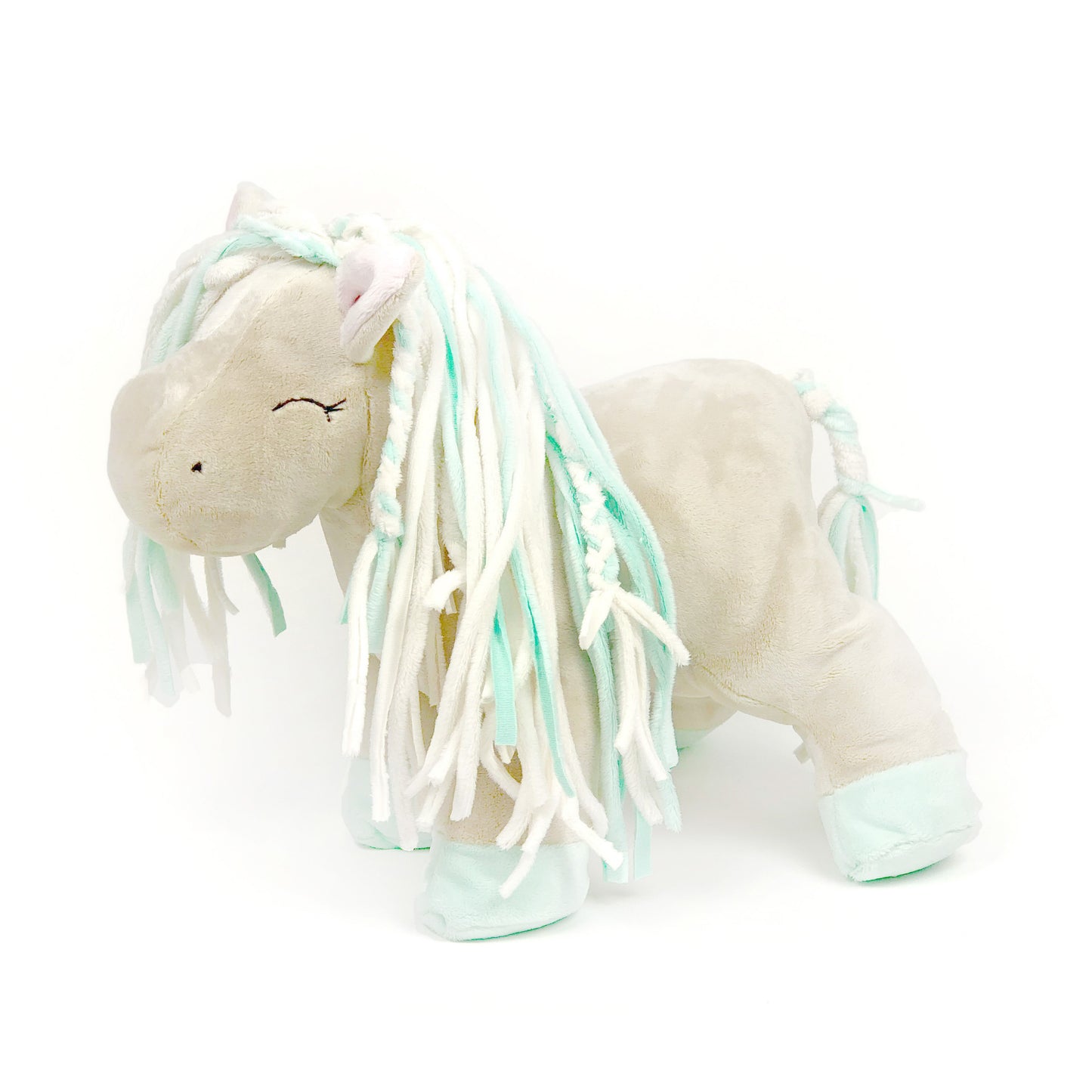 Kuscheltier Pferd zum selber nähen mit Anleitung und schnittmuster